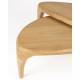 Duo de Tables Basses Isla Zuiver Tables Basses Gigognes en Hévéa et Placage Chêne Consoles Triangulaires 36x60x110cm