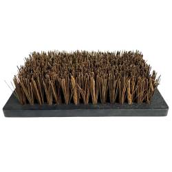 Brosse Pour Gratte-pied Support Rectangulaires Avec Poils en Coco et Caoutchouc Frottoir à Pieds 4,7x10x19,8cm