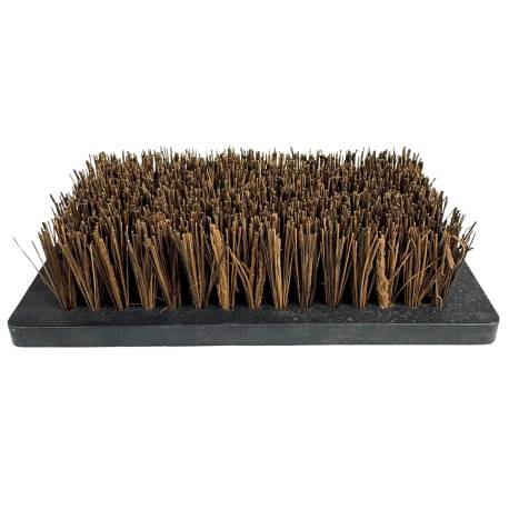 Brosse Pour Gratte-pied Support Rectangulaires Avec Poils en Coco et Caoutchouc Frottoir à Pieds 4,7x10x19,8cm