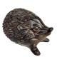 Hérisson en Fonte Statue Animal à Poser Décoration de Jardin Patinée Marron 12x12,5x19,5cm