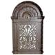 Fontaine de Jardin à Poser Source en Fonte d'Aluminium Marron et Robinet Laiton Décoration de Jardin 35x40x83cm