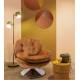 Fauteuil Memento Tissu Gold Marque Athezza Loveuse Pivotante Acier Chromé 81x83x86cm
