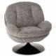 Fauteuil Memento Gris Souris Marque Athezza Loveuse Pivotante Acier Noir 81x83x86cm