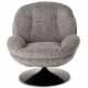 Fauteuil Memento Gris Souris Marque Athezza Loveuse Pivotante Acier Noir 81x83x86cm