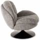 Fauteuil Memento Gris Souris Marque Athezza Loveuse Pivotante Acier Noir 81x83x86cm