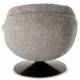 Fauteuil Memento Gris Souris Marque Athezza Loveuse Pivotante Acier Noir 81x83x86cm