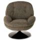 Fauteuil Memento Chiné Vert Mousse Marque Athezza Loveuse Pivotante Acier Noir 81x83x86cm