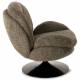 Fauteuil Memento Chiné Vert Mousse Marque Athezza Loveuse Pivotante Acier Noir 81x83x86cm