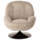 Fauteuil Memento Chiné Beige Marque Athezza Loveuse Pivotante Acier Noir 81x83x86cm