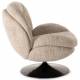 Fauteuil Memento Chiné Beige Marque Athezza Loveuse Pivotante Acier Noir 81x83x86cm