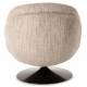 Fauteuil Memento Chiné Beige Marque Athezza Loveuse Pivotante Acier Noir 81x83x86cm