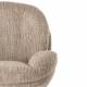 Fauteuil Memento Chiné Beige Marque Athezza Loveuse Pivotante Acier Noir 81x83x86cm