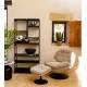 Fauteuil Memento Chiné Beige Marque Athezza Loveuse Pivotante Acier Noir 81x83x86cm