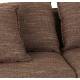 Canapé Modène Marron Chiné 2 Places Athezza Sofa avec Coussins Banquette 2 Personnes en Bois Acier et Tissu 85x91x164cm
