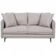 Canapé Modène Beige Chiné 2 Places Athezza Sofa avec Coussins Banquette 2 Personnes en Bois Acier et Tissu 85x91x164cm