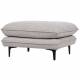 Ottoman Modène Beige Chiné 1 Places Athezza Pouf avec Coussin Siège 1 Personnes en Bois Acier et Tissu 45x72x82cm