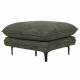 Ottoman Modène Vert Chiné 1 Places Athezza Pouf avec Coussin Siège 1 Personnes en Bois Acier et Tissu 45x72x82cm