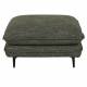 Ottoman Modène Vert Chiné 1 Places Athezza Pouf avec Coussin Siège 1 Personnes en Bois Acier et Tissu 45x72x82cm