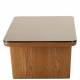 Table Basse Dabo Athezza Table à Manger en Bois et Pierre Naturelle 40x65x120cm
