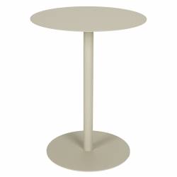 Bout de Canapé Rond Snow Outdoor Zuiver Sellette Table d'Appoint Extérieure Acier Inoxydable Beige 35x35x45cm