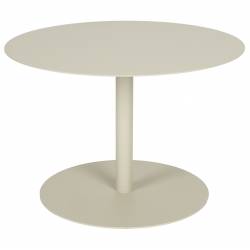 Bout de Canapé Rond Snow Outdoor Zuiver Console Table Basse d'Appoint Extérieure Acier Inoxydable Beige 40x60x60cm