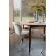 Table à Manger Twist Zuiver Table de Repas Extensible Ronde avec Rallonge Bois Couleur Noyer 76x120x160cm