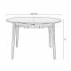 Table à Manger Twist Zuiver Table de Repas Extensible Ronde avec Rallonge Bois Couleur Noyer 76x120x160cm