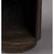 Table de Chevet Marlow Dutchbone Guéridon Rond Manguier et Travertin Sellette d'Appoint Design Rétro 45x45x60cm
