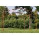 Grande Tonnelle Rectangulaire Gloriette de Jardin en Acier Brut Oxydé 225x310x385cm