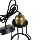 Eclairage Style Indus MARCIA Plafonnier Luminaire Suspension en Acier Noir et Bronze Antique 15,5x15,5x25cm