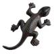 Salamandre en Fonte Reptile à Poser Patiné Marron Animal de Jardin en Relief Décoration 3,5x11x20cm