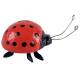Coccinelle à Poser Animal en Fonte Rouge et Noir Décoration de Jardin Original 4,5x6,5x10cm