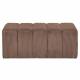 Banc Melvin Athezza Banquette Velours Côtelé Taupe Bout de Lit Seventies 42x42x98cm