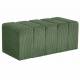 Banc Melvin Athezza Banquette Velours Côtelé Vert Bout de Lit Seventies 42x42x98cm