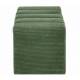 Banc Melvin Athezza Banquette Velours Côtelé Vert Bout de Lit Seventies 42x42x98cm