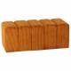 Banc Melvin Athezza Banquette Velours Côtelé Miel Bout de Lit Seventies 42x42x98cm