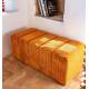 Banc Melvin Athezza Banquette Velours Côtelé Miel Bout de Lit Seventies 42x42x98cm