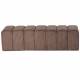 Banc Melvin GM Athezza Banquette Velours Côtelé Taupe Bout de Lit Seventies 42x42x139cm
