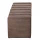 Banc Melvin GM Athezza Banquette Velours Côtelé Taupe Bout de Lit Seventies 42x42x139cm