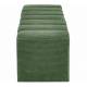 Banc Melvin GM Athezza Banquette Velours Côtelé Vert Bout de Lit Seventies 42x42x139cm