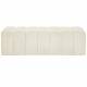 Banc Melvin GM Athezza Banquette Velours Côtelé Creme Bout de Lit Seventies 42x42x139cm