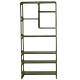 Etagère Dallas Athezza Bibliothèque En Acier Kaki Meuble de Rangement 7 Plateaux 30x82x180cm