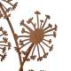 Treillage Roseaux Tuteur Pic de Jardin Treillis Motifs 9 Roseaux et Libellule en Métal Gris 4,5x28x91cm