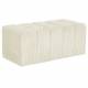Banc Melvin Athezza Banquette Velours Côtelé Creme Bout de Lit Seventies 42x42x98cm