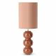 Lampe Pila Athezza Terracotta Luminaire à Poser en Acier et Abat-jour en Tissu Eclairage de Salon 30x30x80cm
