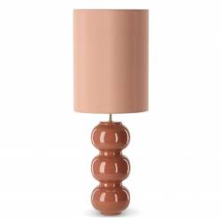 Lampe Pila Athezza Terracotta Luminaire à Poser en Acier et Abat-jour en Tissu Eclairage de Salon 30x30x80cm
