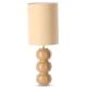 Lampe Pila Athezza Sable Luminaire à Poser en Acier et Abat-jour en Tissu Eclairage de Salon 30x30x80cm