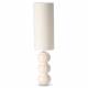 Lampadaire Pila Athezza Blanc Lampe sur Pied en Acier et Abat-jour en Tissu Eclairage de Salon 30x30x130cm