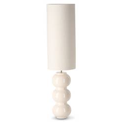 Lampadaire Pila Athezza Blanc Lampe sur Pied en Acier et Abat-jour en Tissu Eclairage de Salon 30x30x130cm