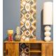 Lampadaire Pila Athezza Blanc Lampe sur Pied en Acier et Abat-jour en Tissu Eclairage de Salon 30x30x130cm